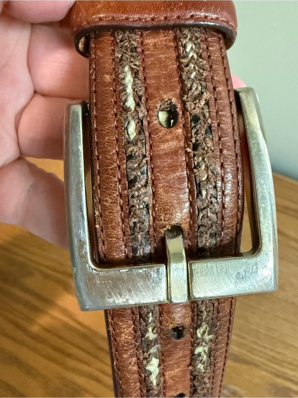 Trafalgar Terrence Genuine Leather Mens Belt Size 42 Brown